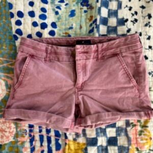 American Eagle Women’s chino shorts-Washed red